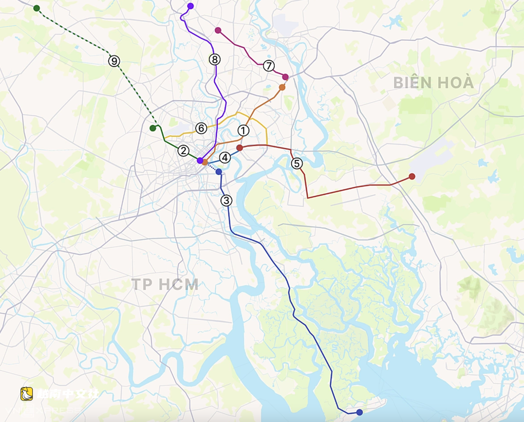 胡志明市將把地鐵2號線延長至西寧省