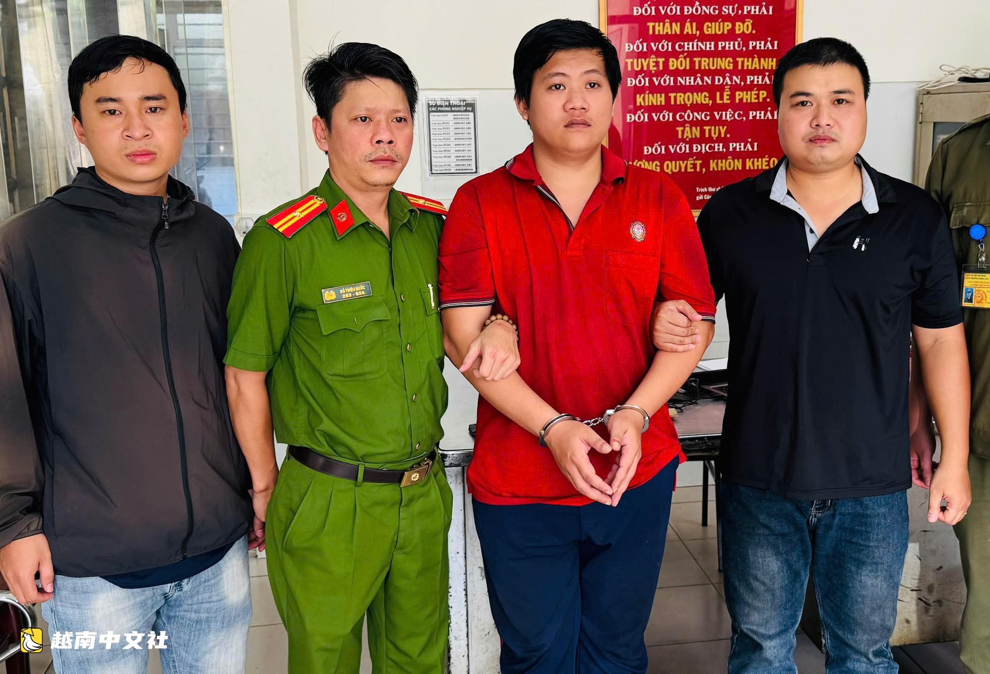 胡志明市警方逮捕因交通事故後毆打一對夫婦而被通緝的嫌犯