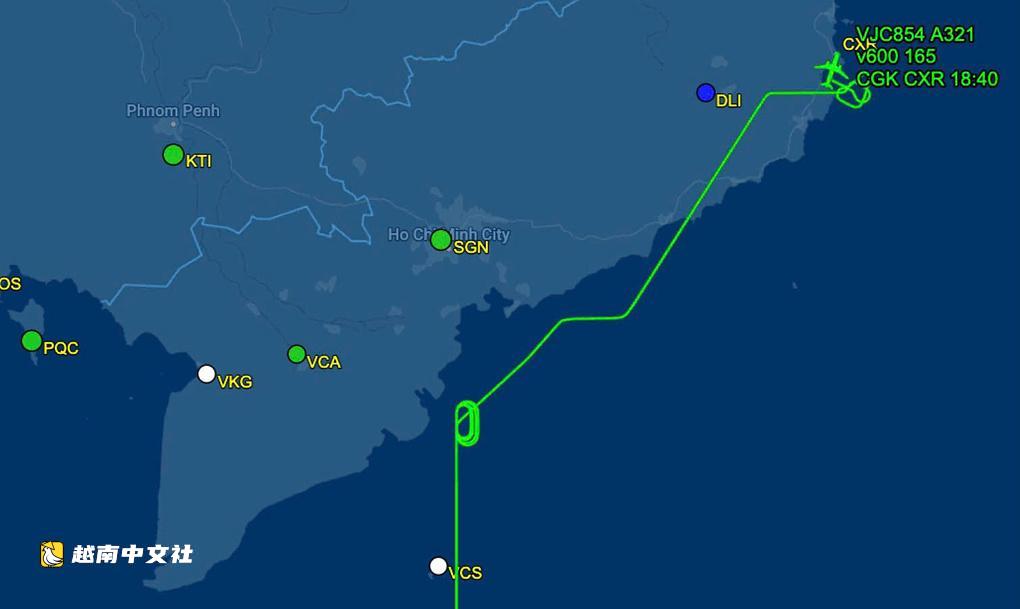越南暴雨導致多架航班無法降落新山一機場