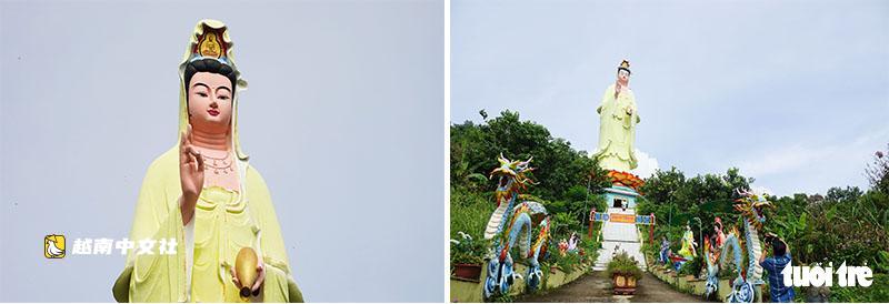 越南安江:遊客在“仙境”悠閒觀賞多尊巨型佛像