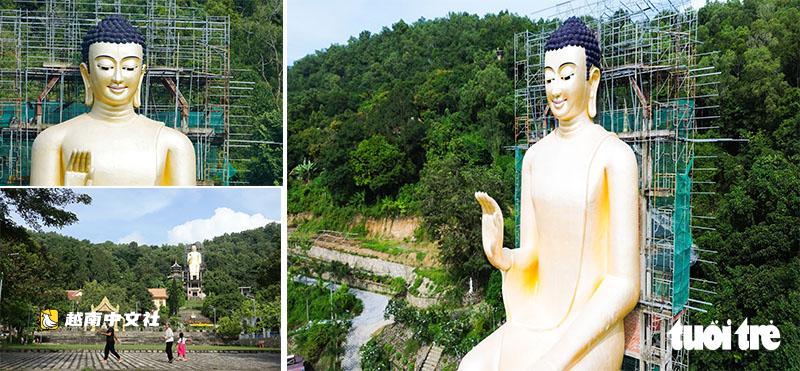 越南安江:遊客在“仙境”悠閒觀賞多尊巨型佛像