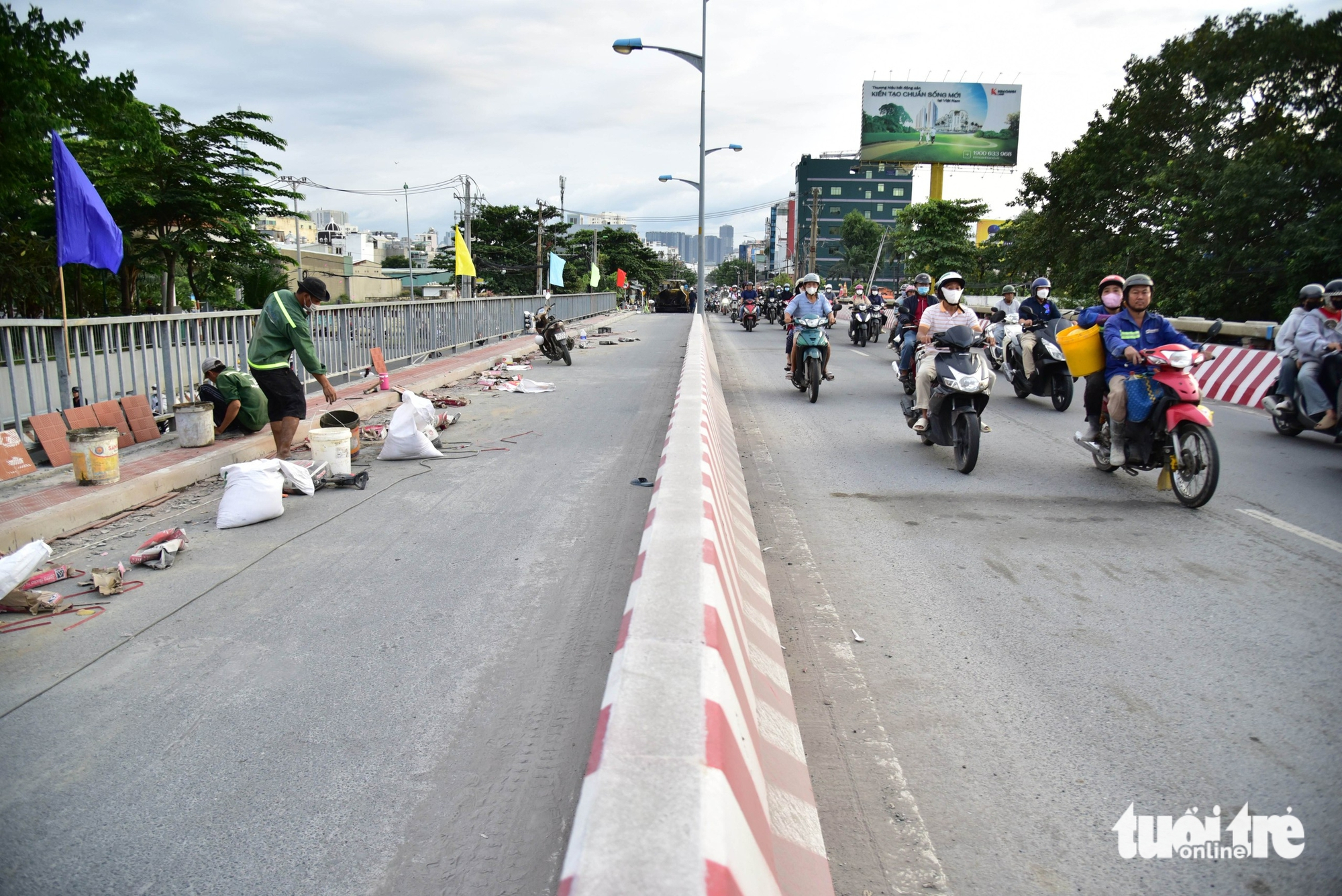 平昭1桥静空提升三个月后的形态，居民因交通拥堵减轻而高兴