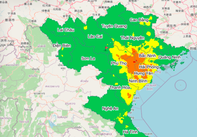 河内自冬季开始以来空气污染最严重