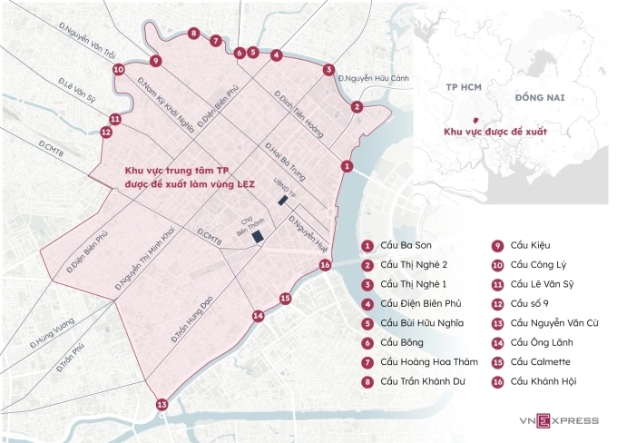 胡志明市车辆违反排放限制区可能被罚款40万越南盾