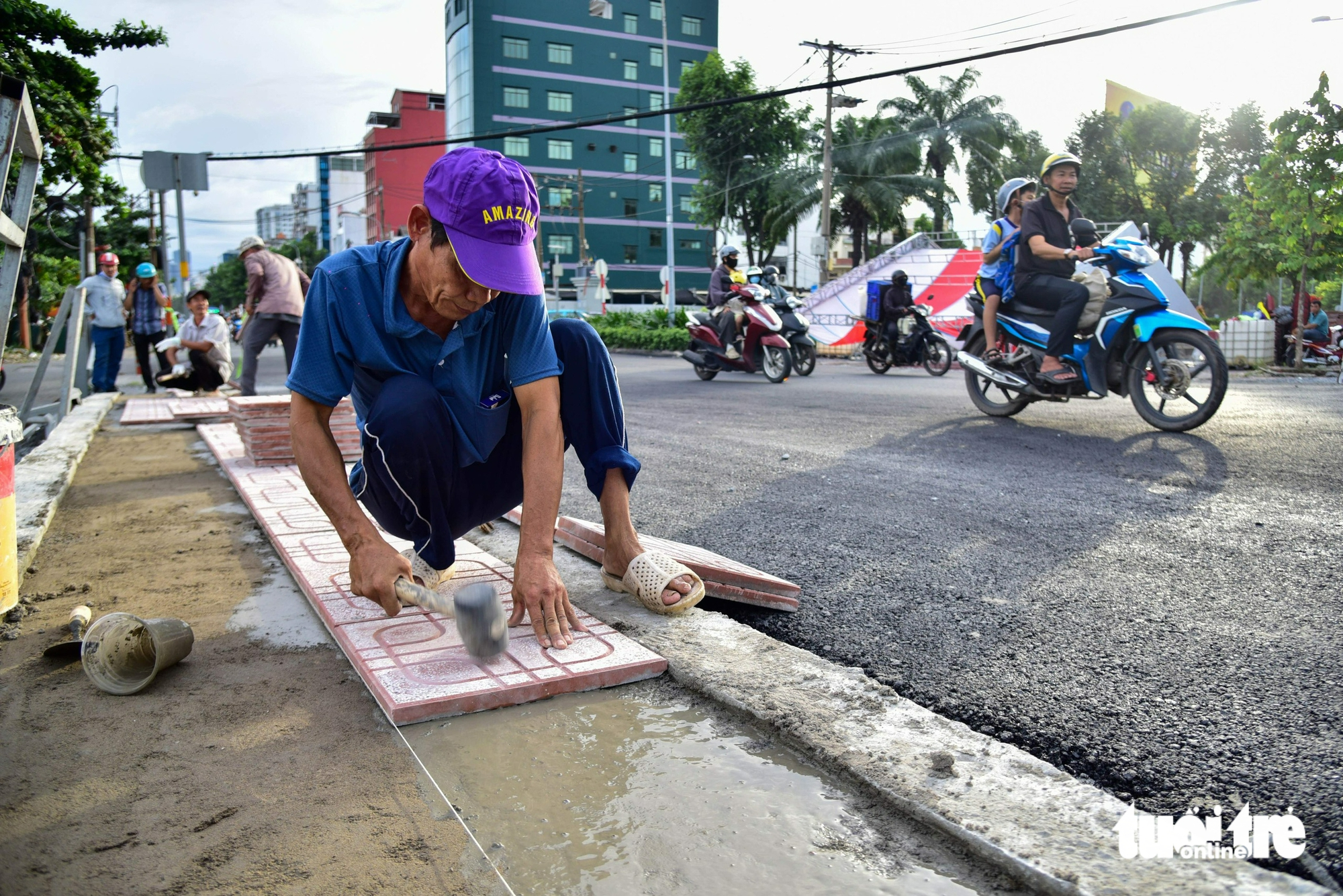平昭1桥静空提升三个月后的形态，居民因交通拥堵减轻而高兴