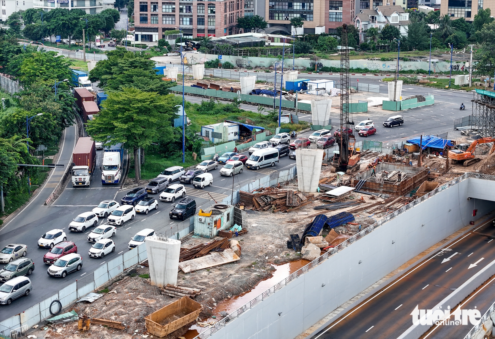 安富立交全景：胡志明市东部门户进度缓慢