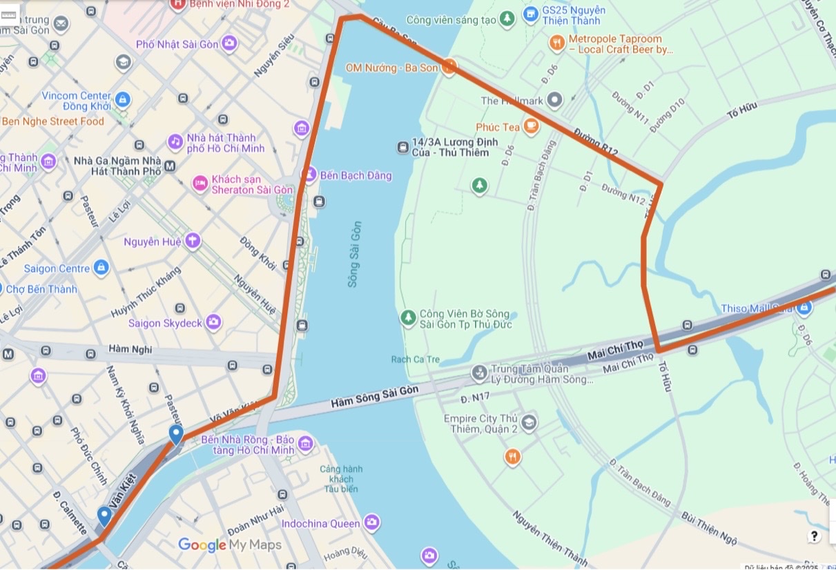 禁止车辆通过西贡河隧道从12月19日23时至12月20日4时