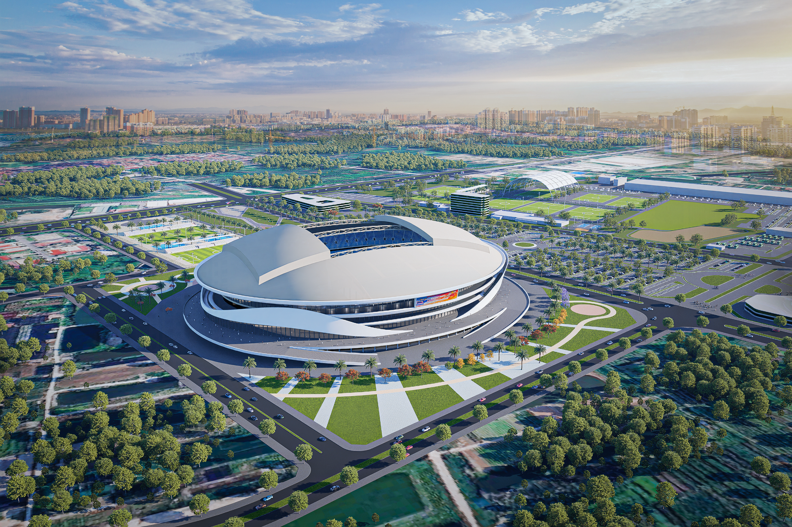总书记苏林出席越南最现代化穹顶体育场开工仪式