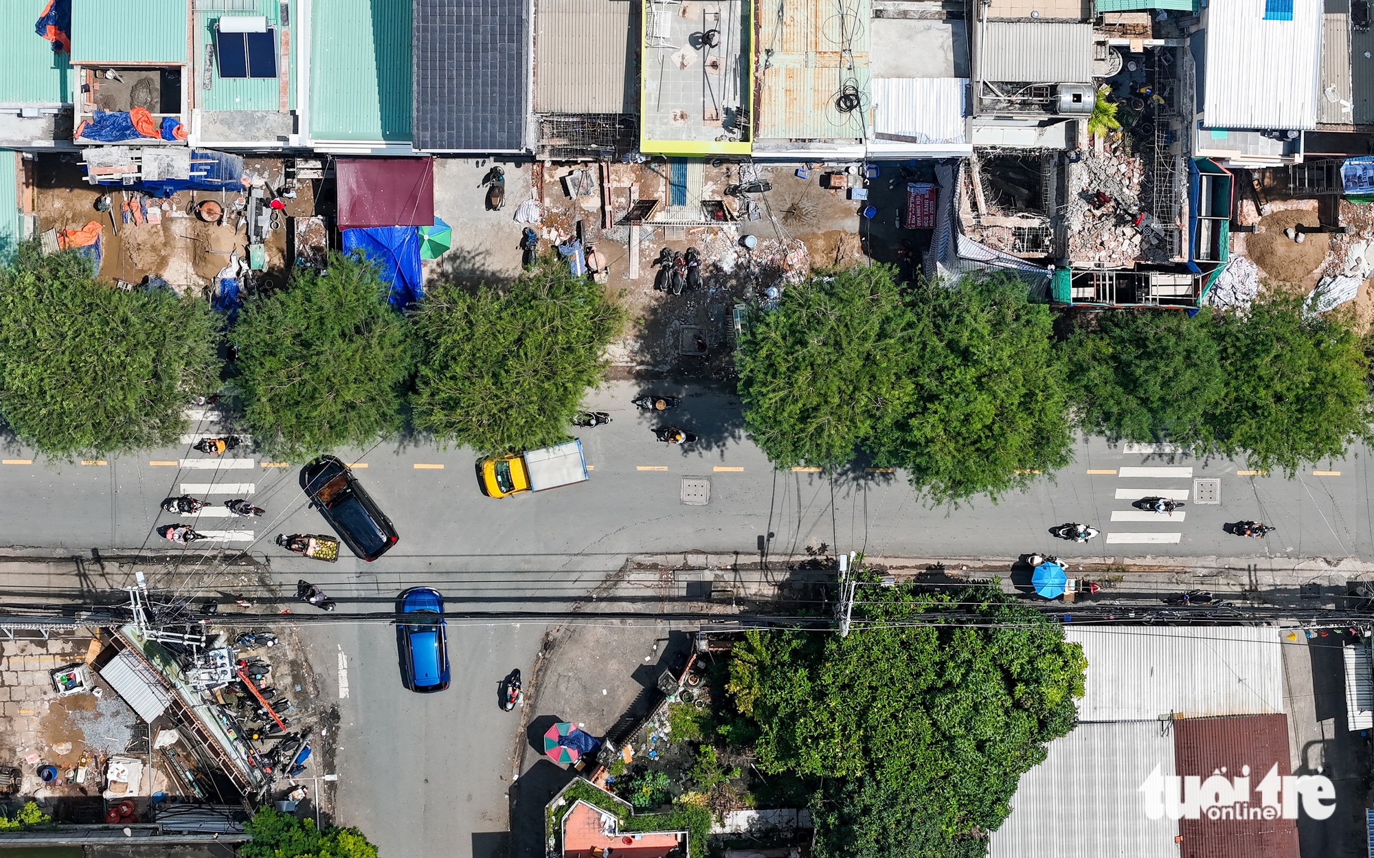 居民拆除房屋，移交土地建设阮快桥道路