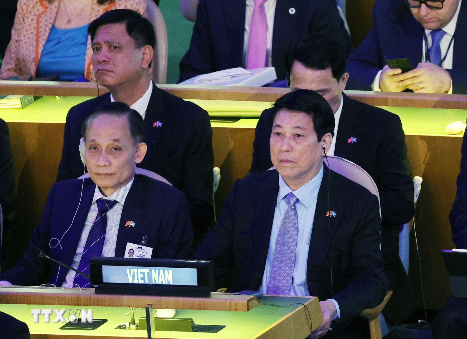 国家主席梁强出席联合国成立80周年纪念仪式