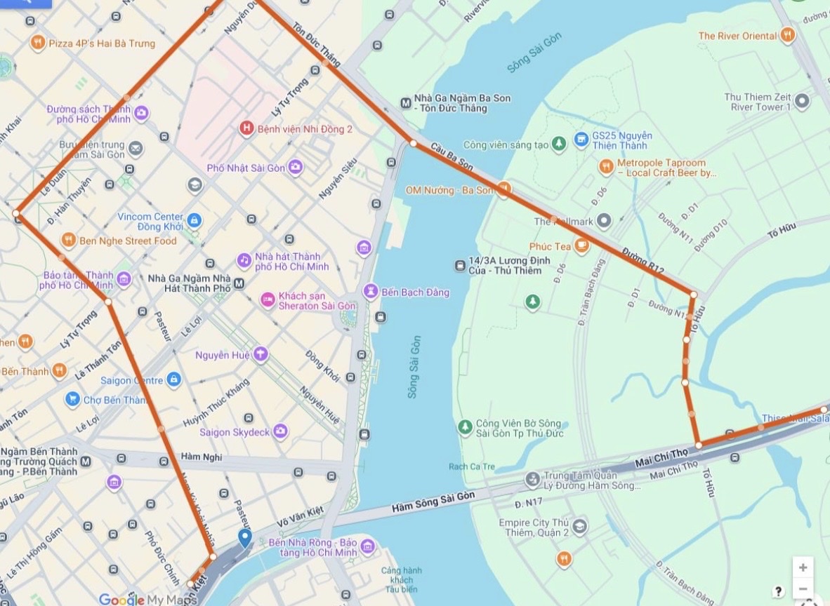 禁止车辆通过西贡河隧道从12月19日23时至12月20日4时