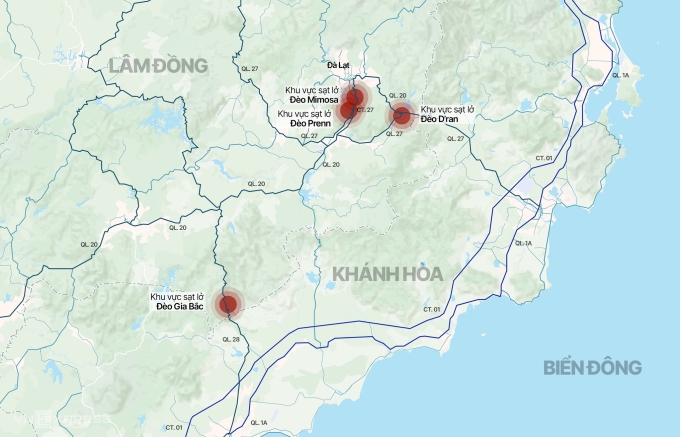 潘切至大叻路线上的嘉北隘口通车