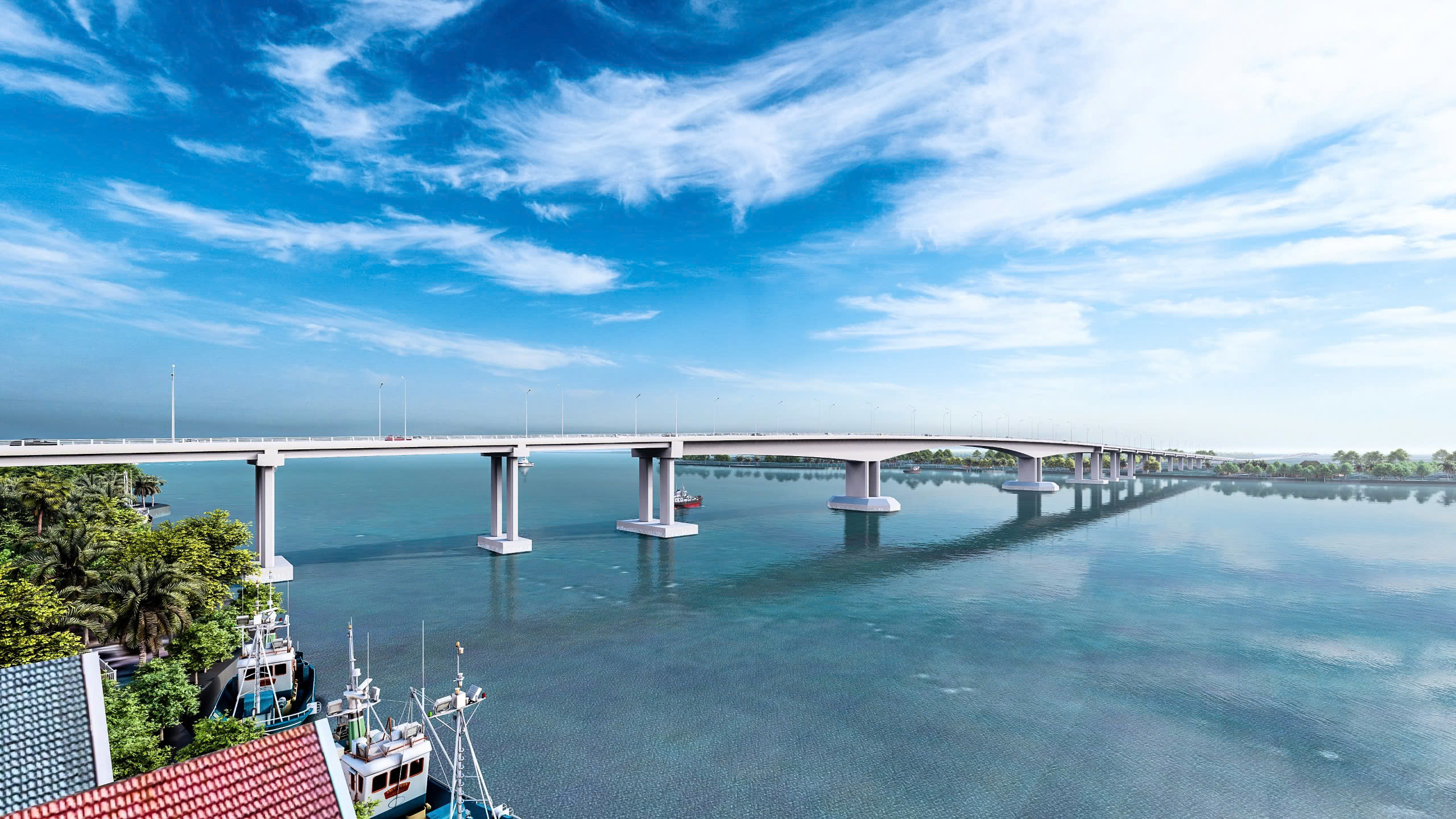 12月19日，定考桥跨越古占河开工