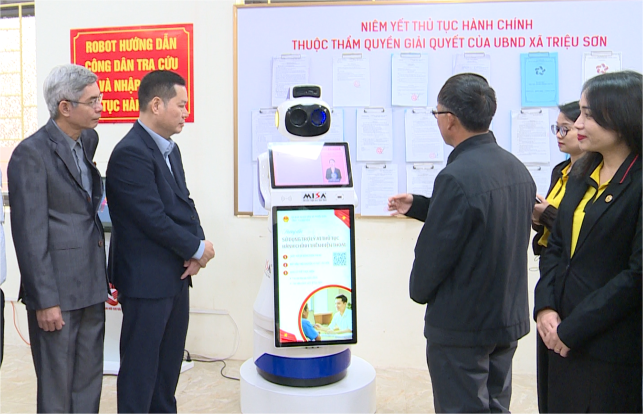 清化省首个乡镇引入AI机器人服务公共行政