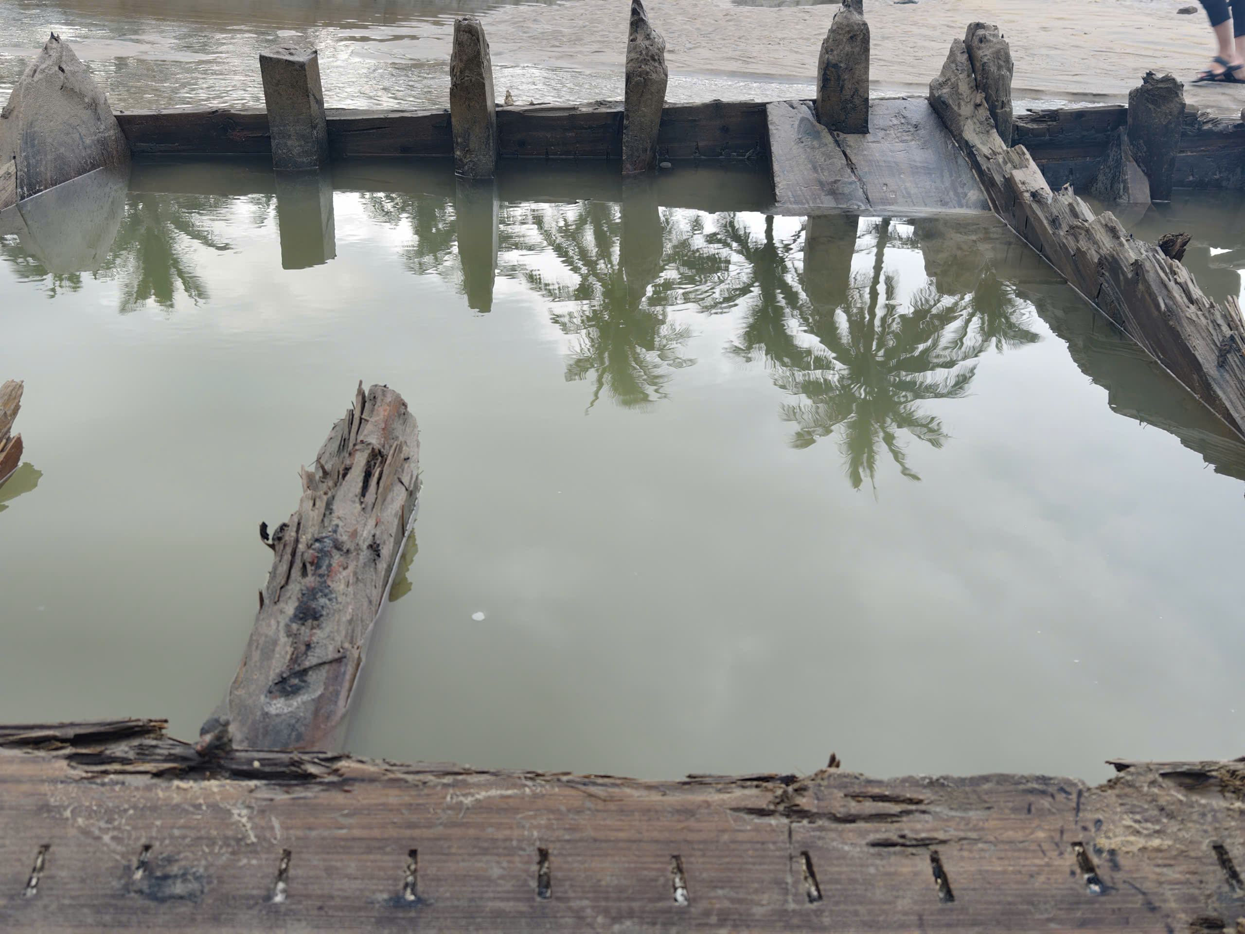 职能部门报告台风后出现在会安海域的古代船只来源