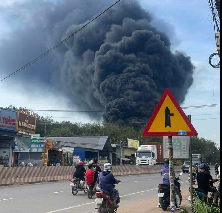 胡志明市西南区废料储存区发生猛烈火灾
