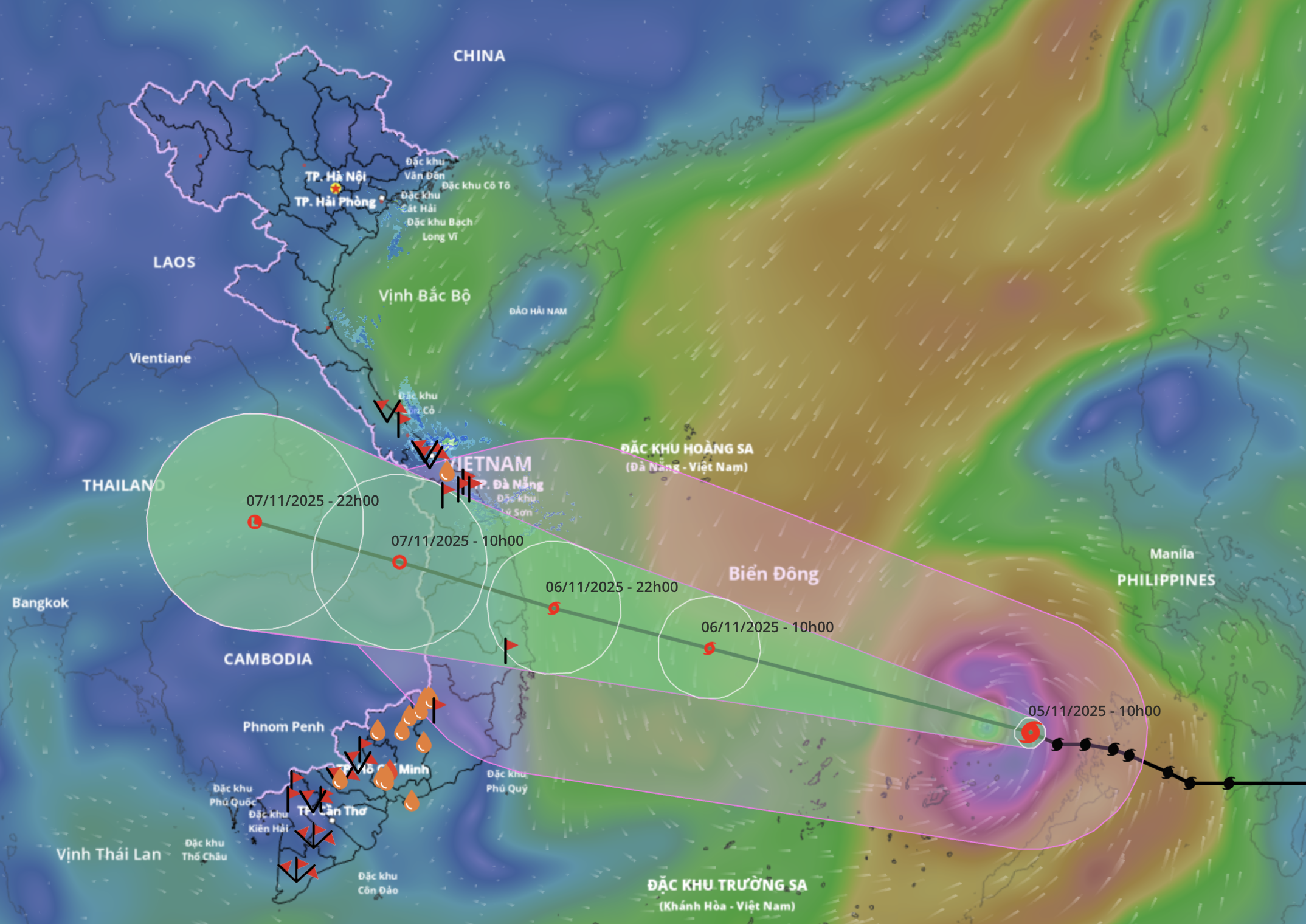 卫星视角下的台风凯尔马吉全景及后续低压区