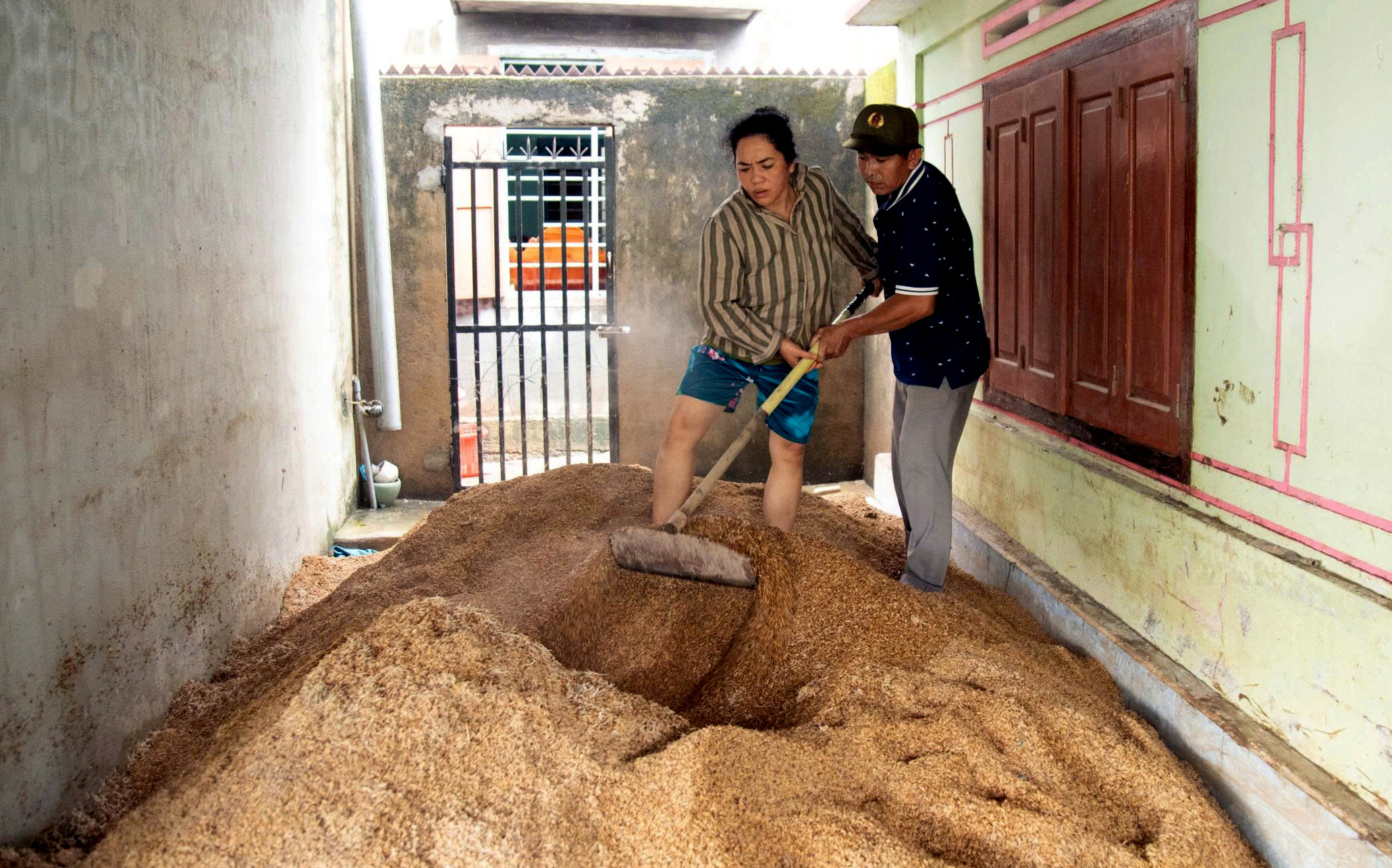 帮助洪水灾区人民重建生产