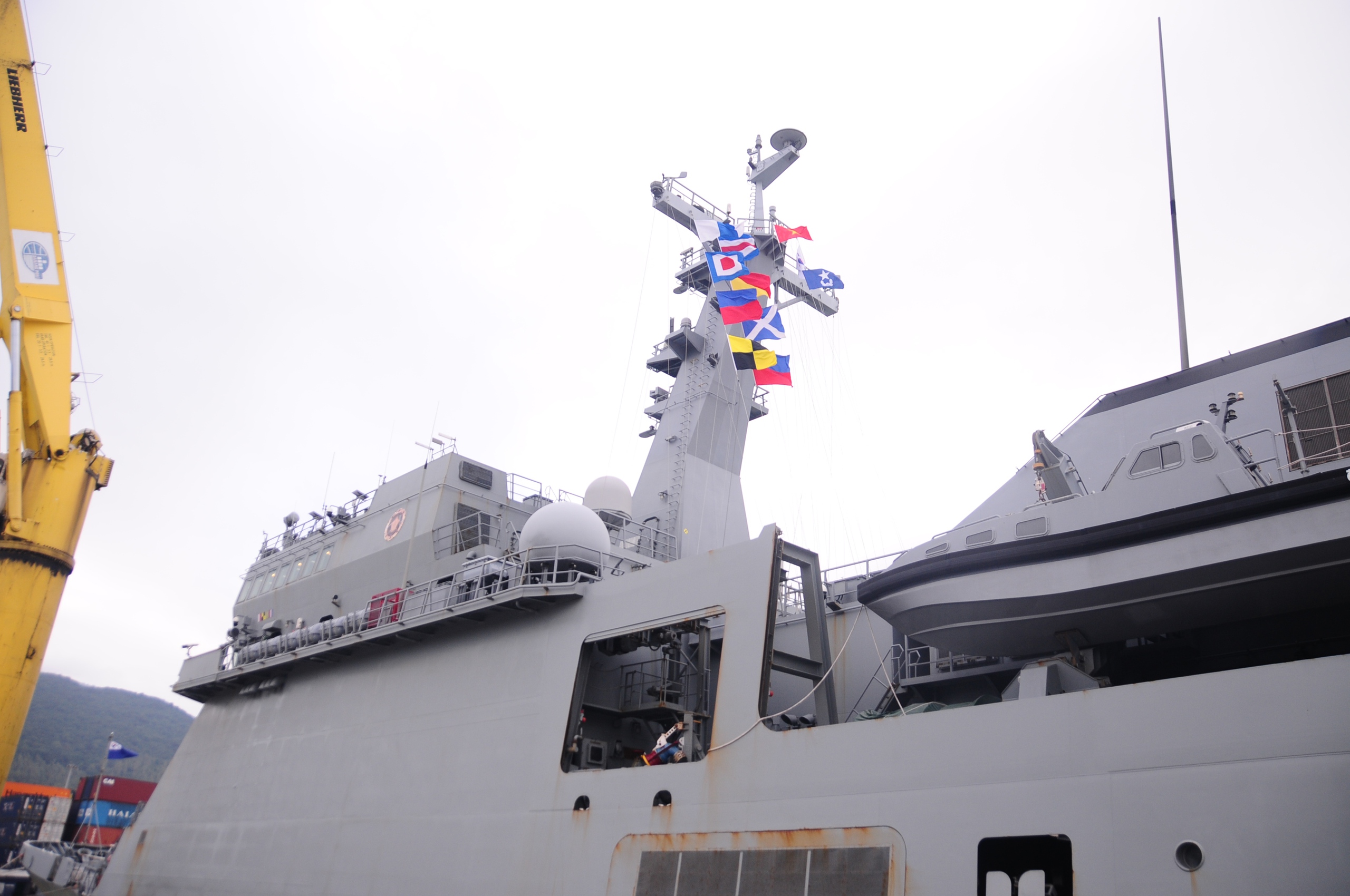 停泊在岘港仙沙港的韩国海军舰艇有什么特别之处？