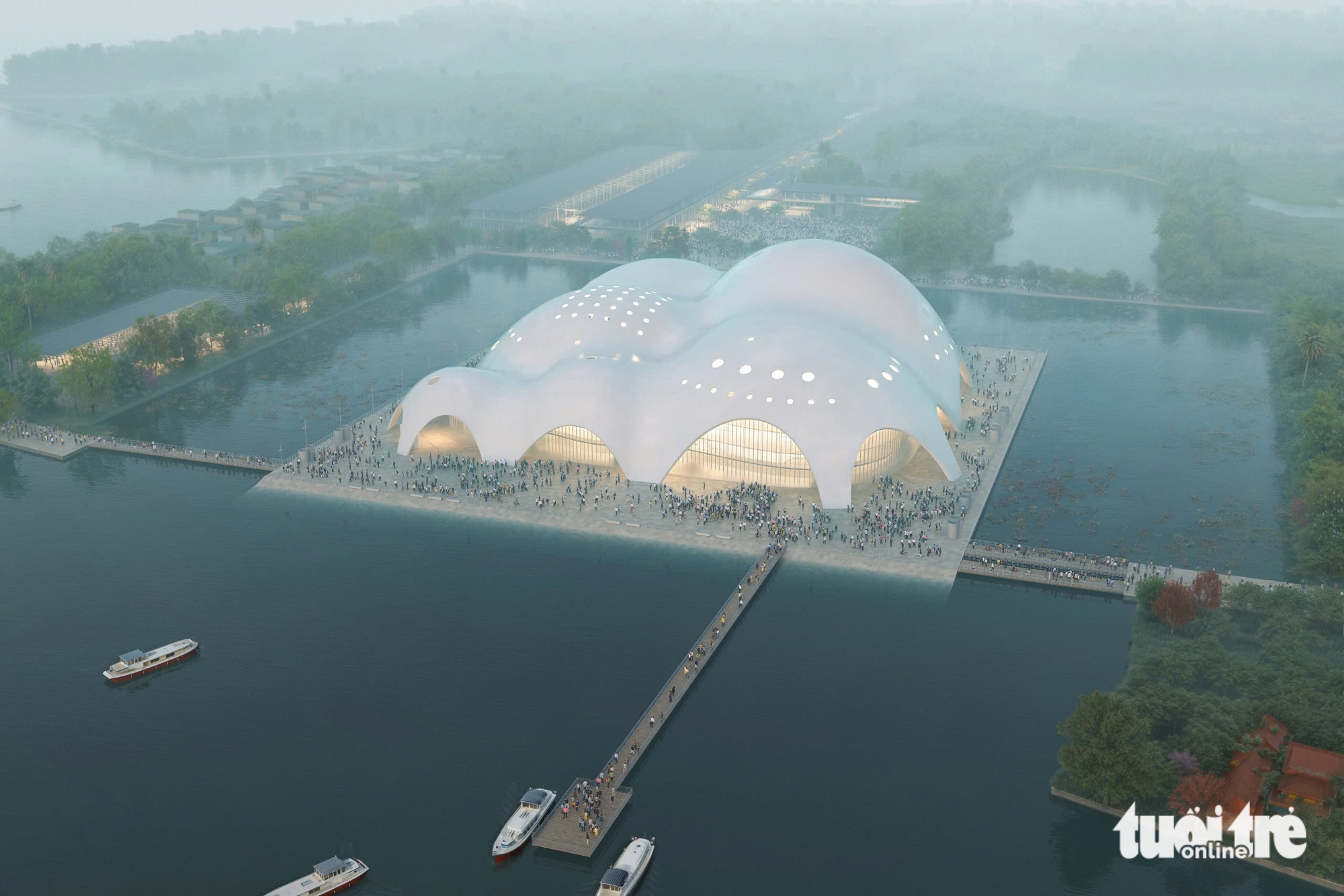河内在西湖边开工建设歌剧院