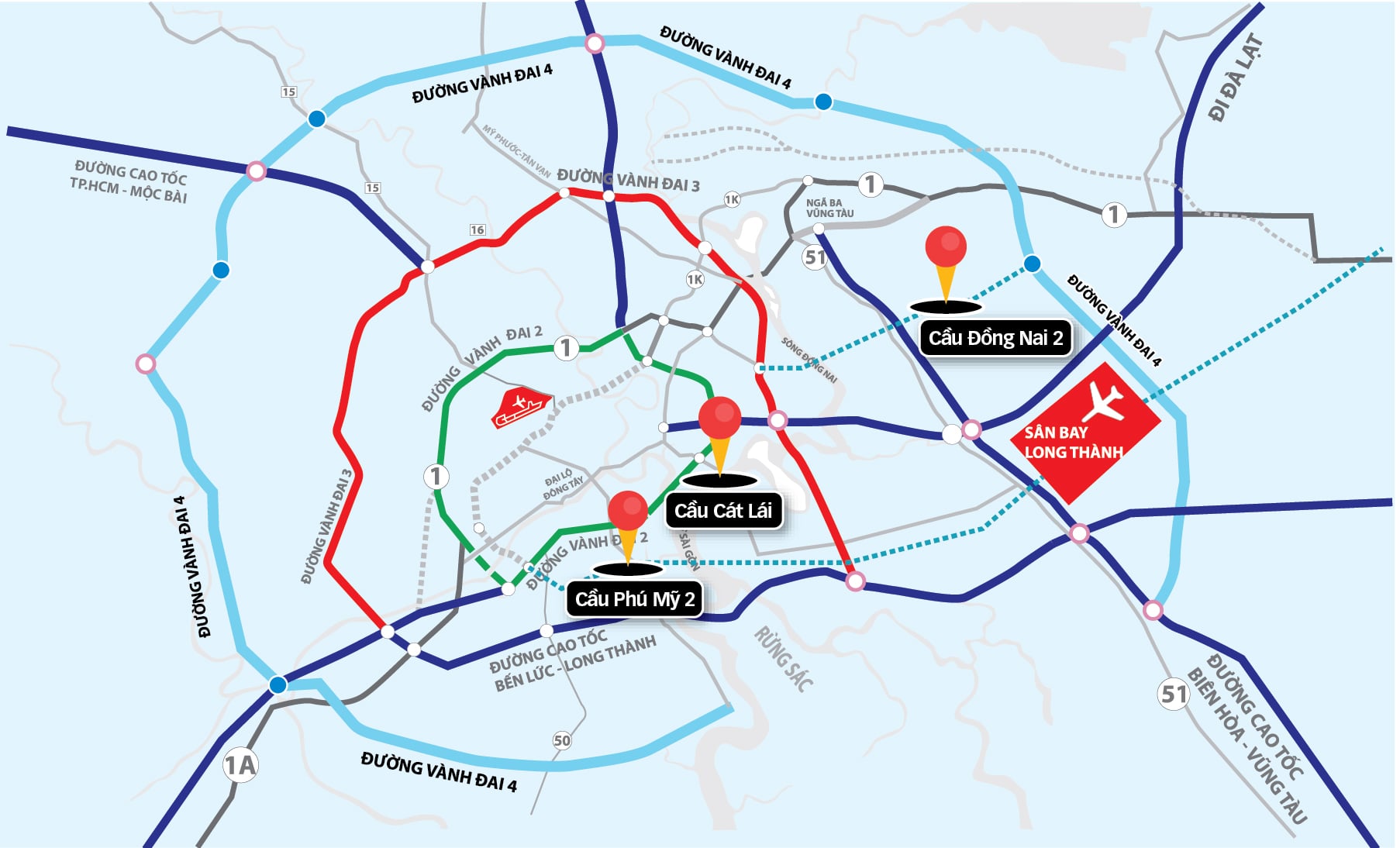 ‘按下按钮’授权建设吉莱桥、富美2桥连接同奈省和胡志明市