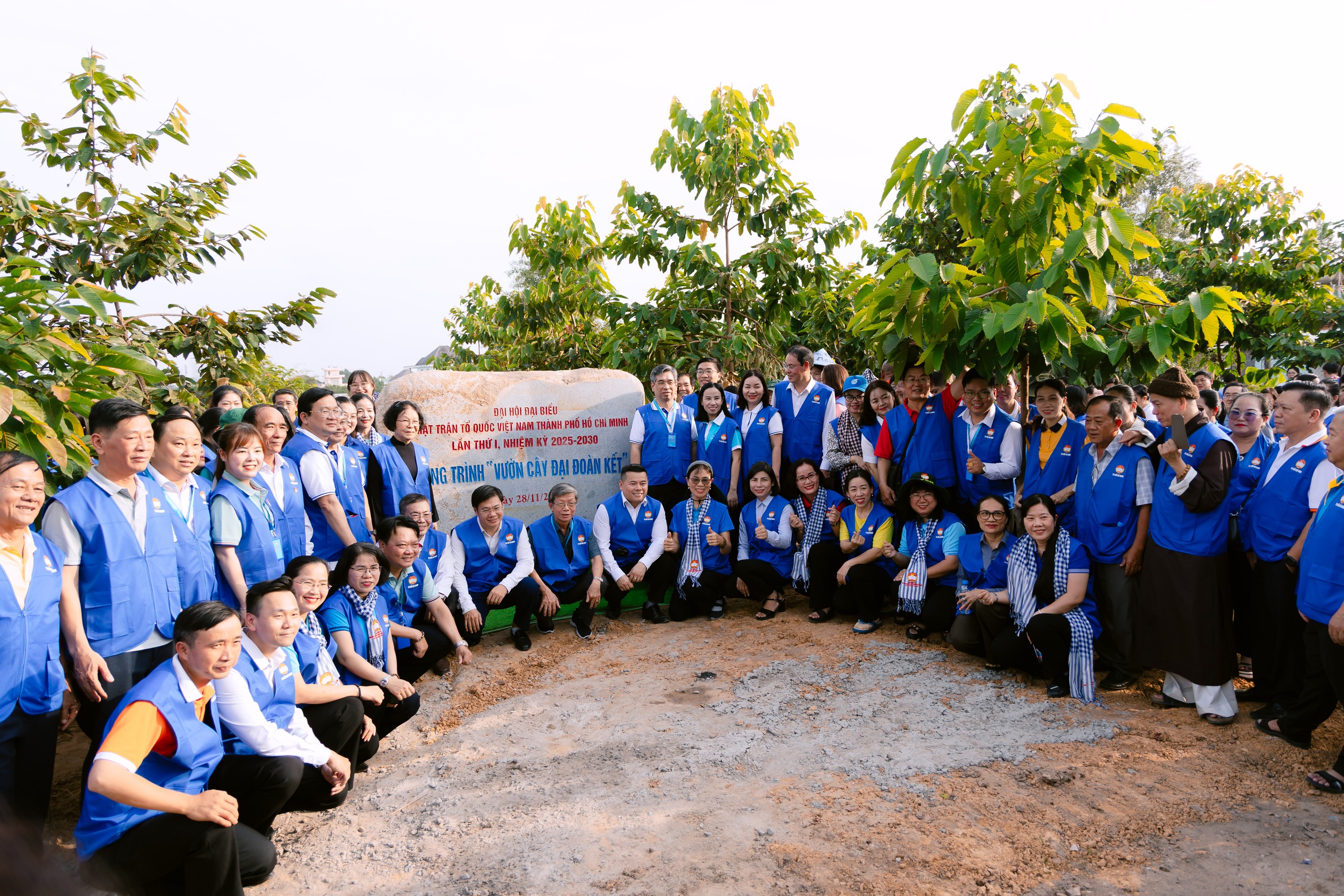 500名胡志明市越南祖国阵线代表种植绿树