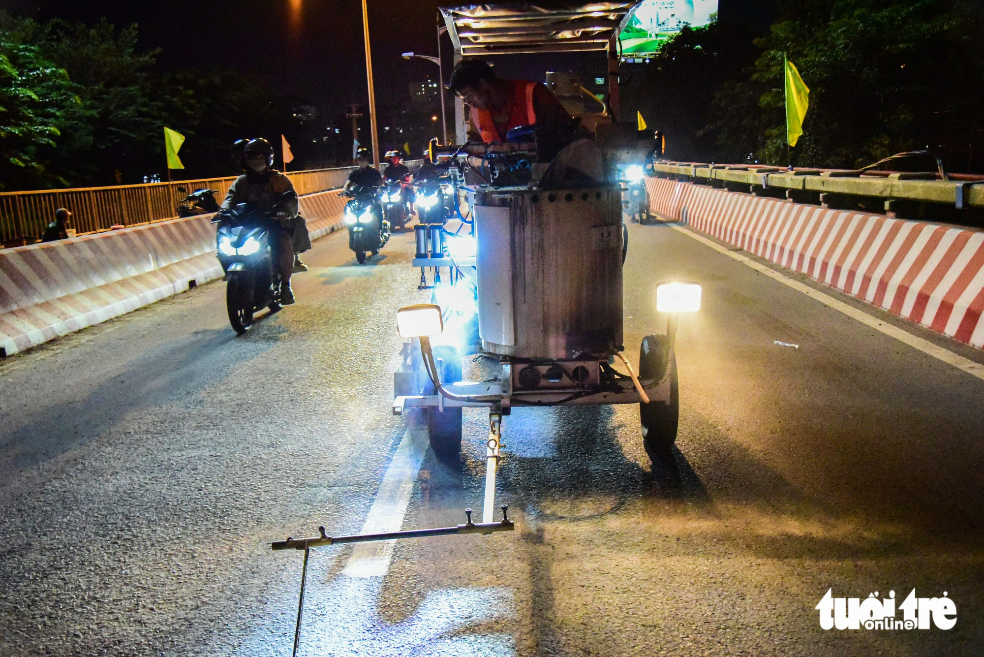 平昭1桥静空提升三个月后的形态，居民因交通拥堵减轻而高兴