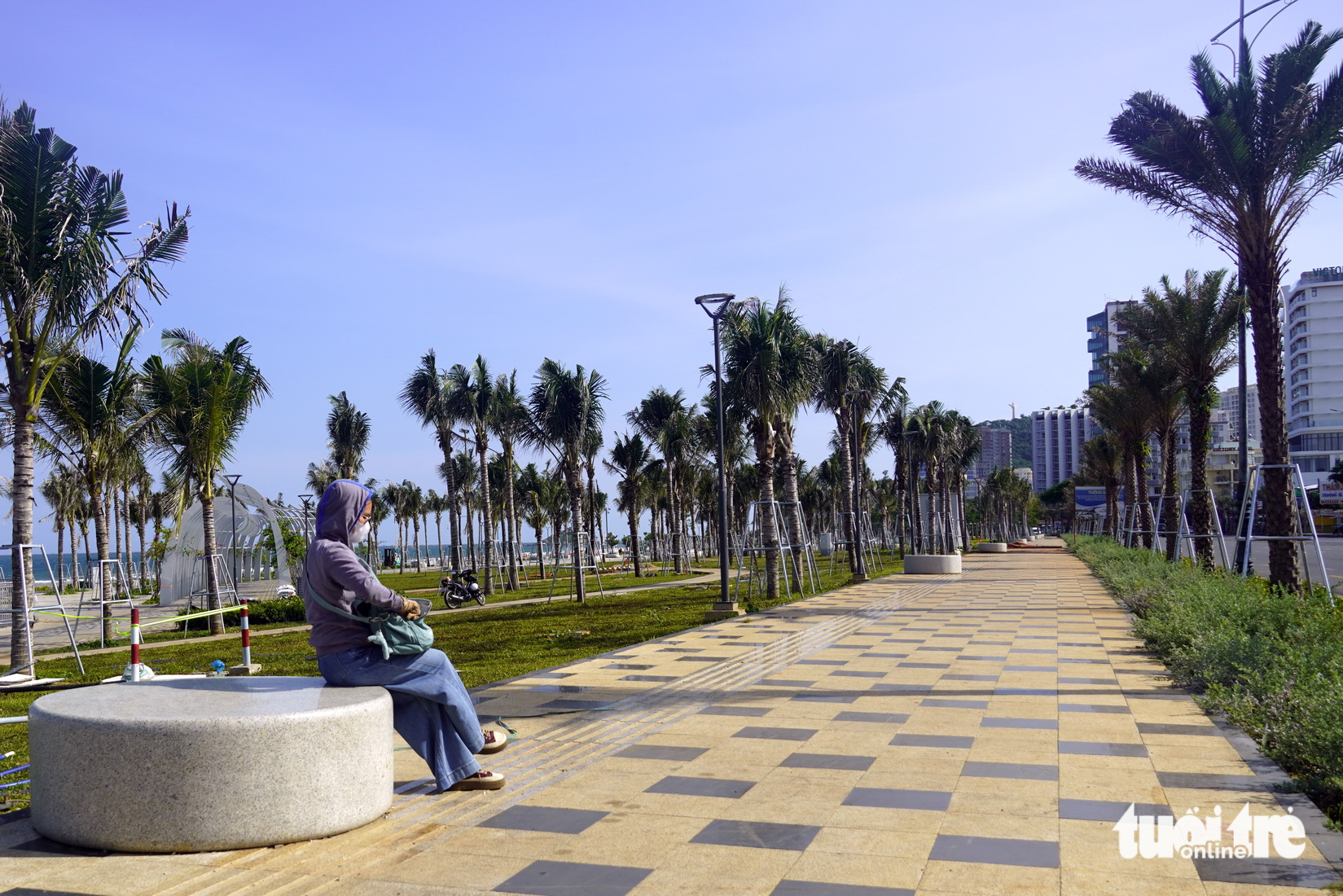在胡志明市后滩的千亿旅游项目准备迎接国庆2-9大节的游客