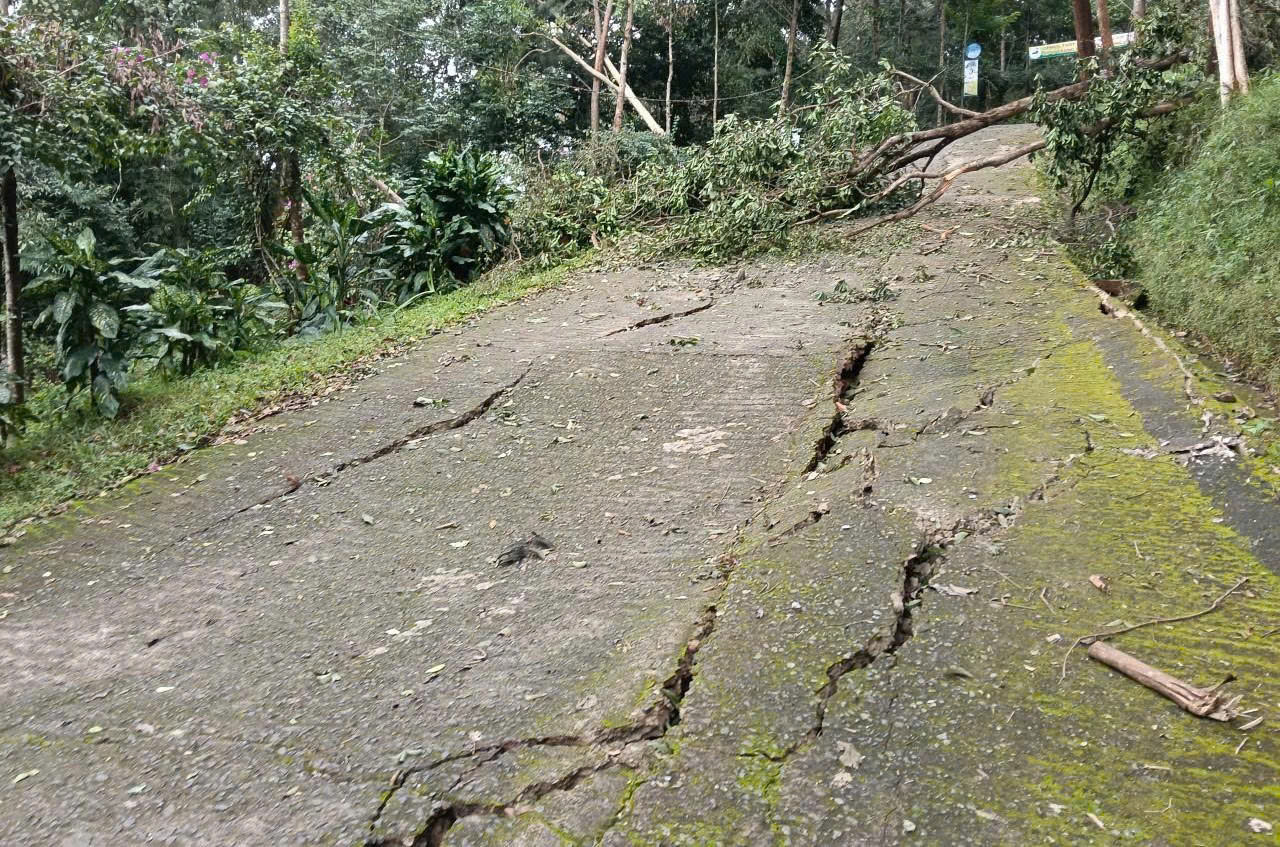 山体开裂，多处大块滑坡，达乐省数十户居民被迫搬迁
