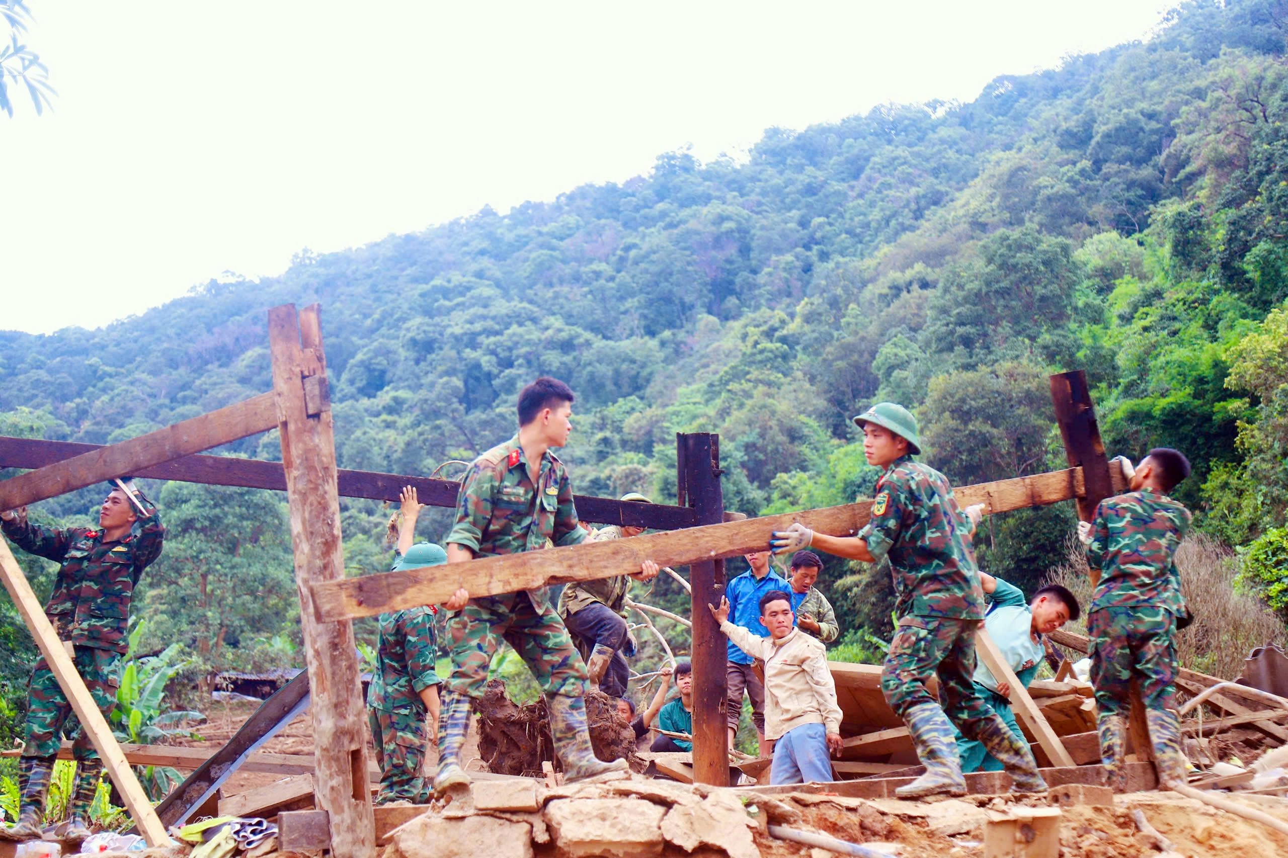 为奠边洪水区居民新建村庄