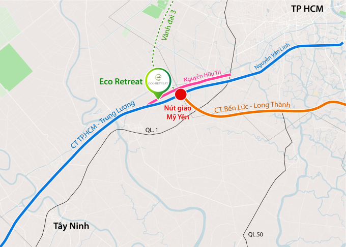 胡志明市西部三大高速公路交汇枢纽即将通车