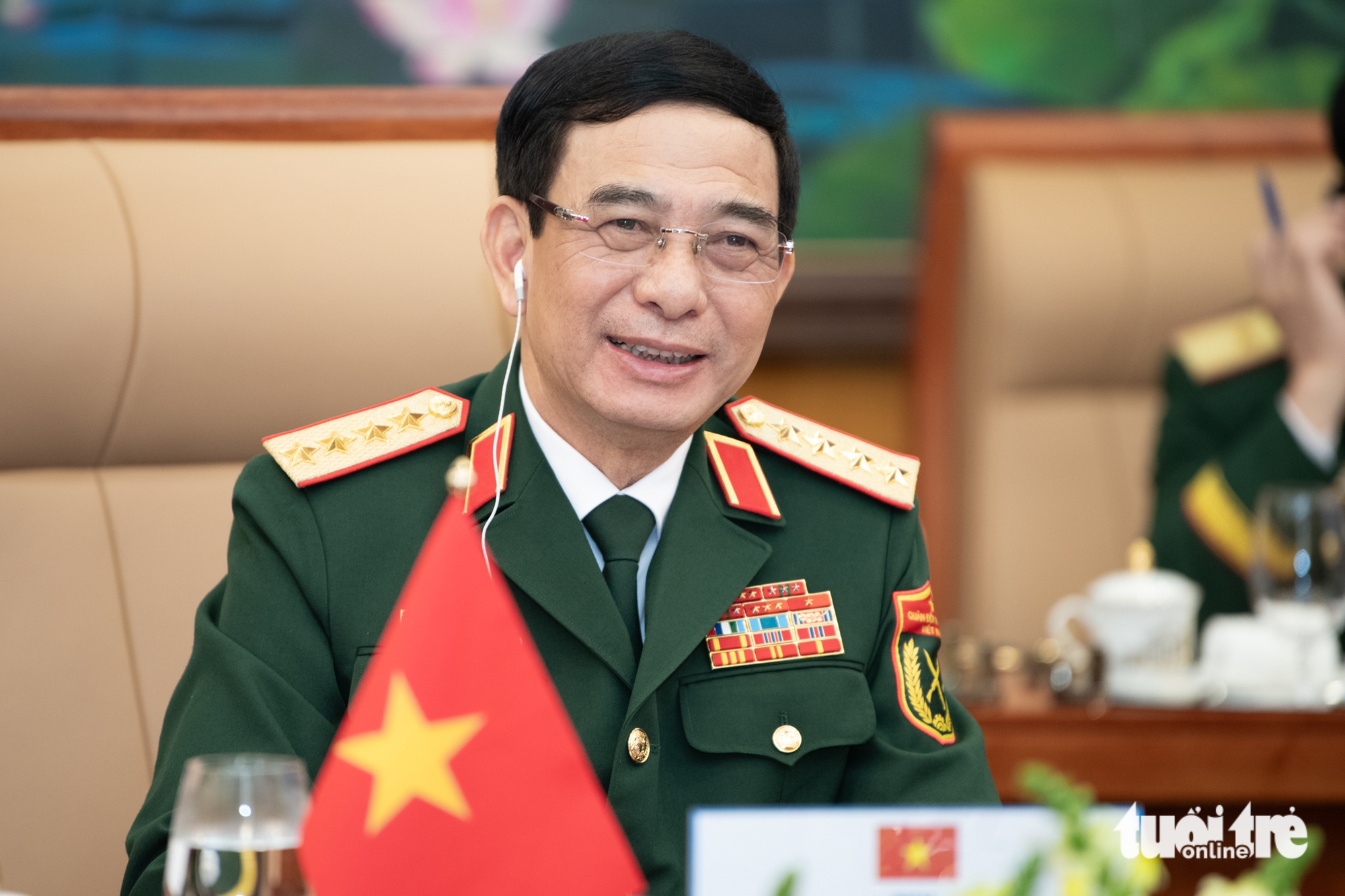 大将潘文江与美国战争部长会谈