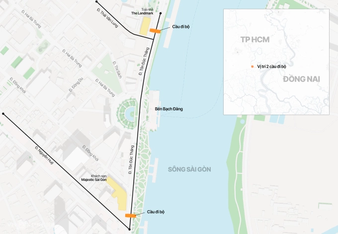 胡志明市建设连接阮惠步行街与白藤码头的步行桥