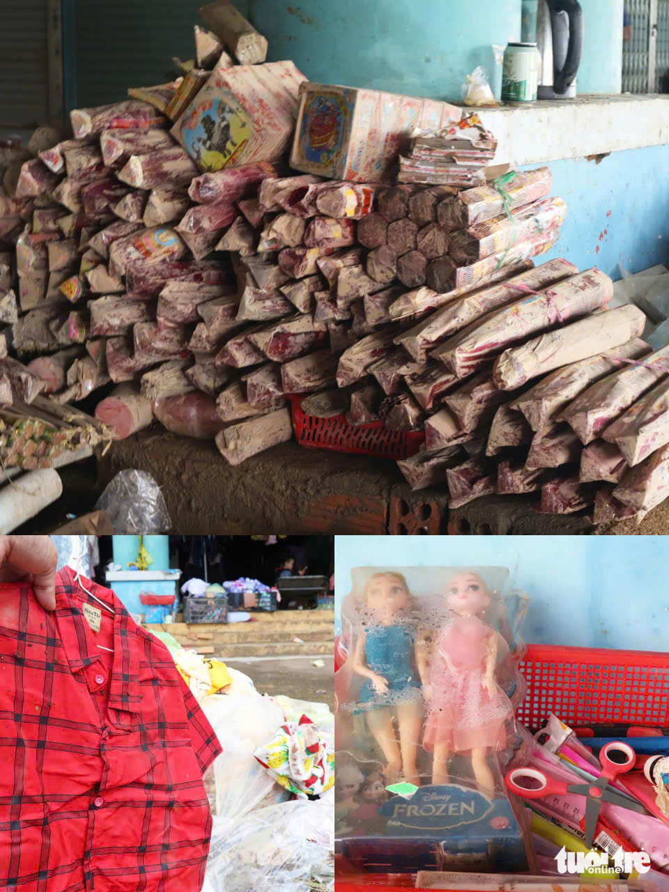 和盛市场小商贩的泪水：救货失败，抱着塑料桶逃生