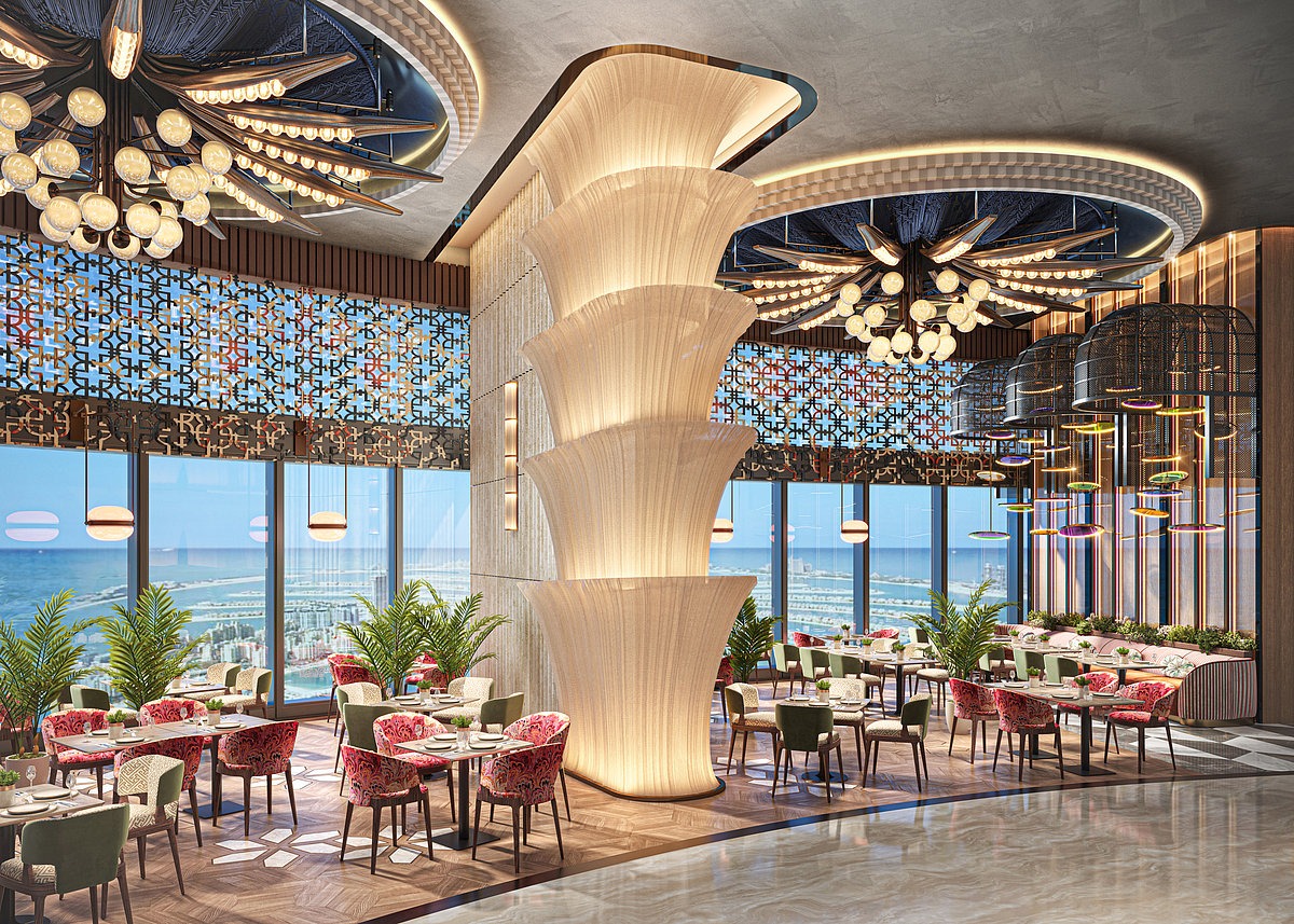 世界最高酒店内部，拥有82层