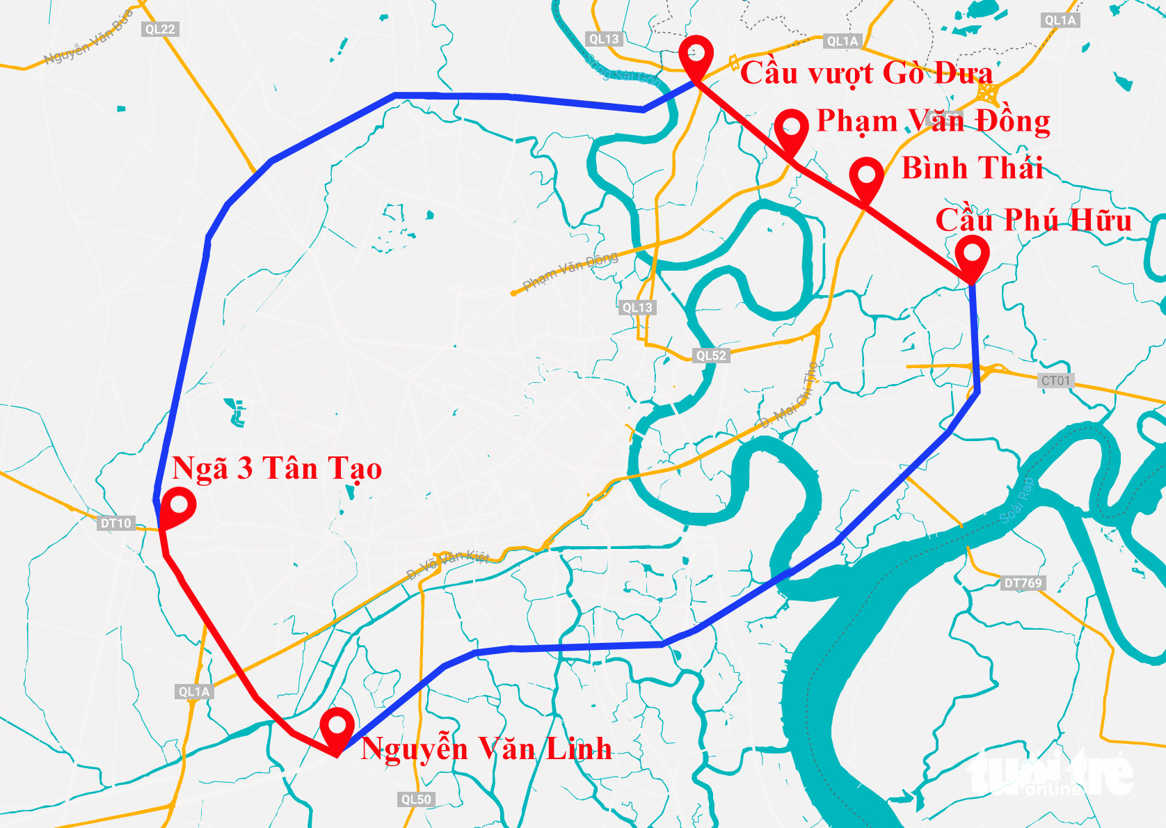 胡志明市2.7公里二环线清理场地，政府解除决议后准备重新施工