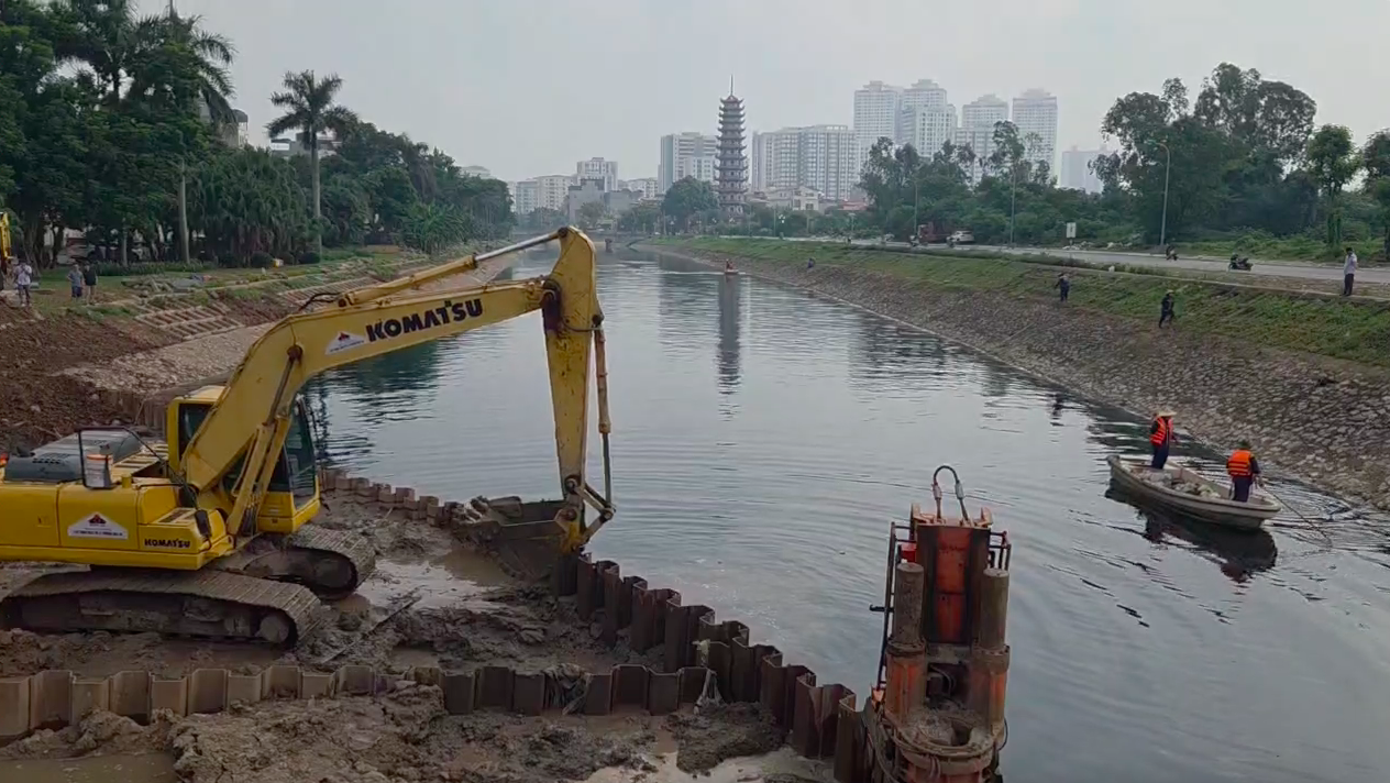 从Yên Xá工厂向Tô Lịch河补充水源
