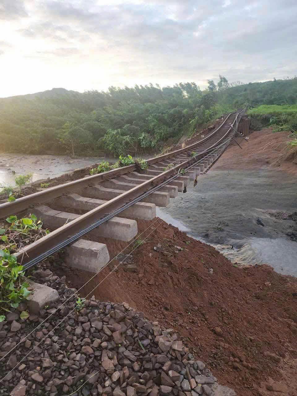卡爾梅吉台风降雨导致南北铁路路基损坏，需数日才能完全修复