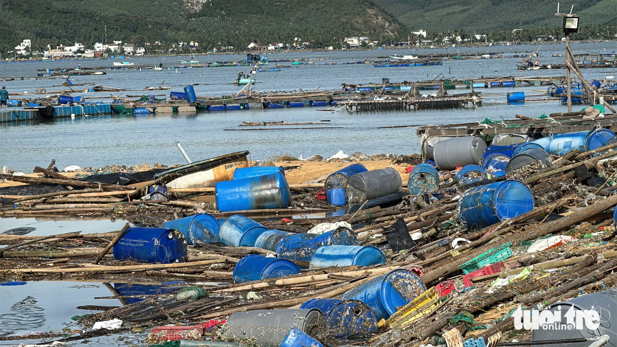 Đắk Lắk: 台风 Kalmaegi 导致数万鱼虾养殖笼完全被毁