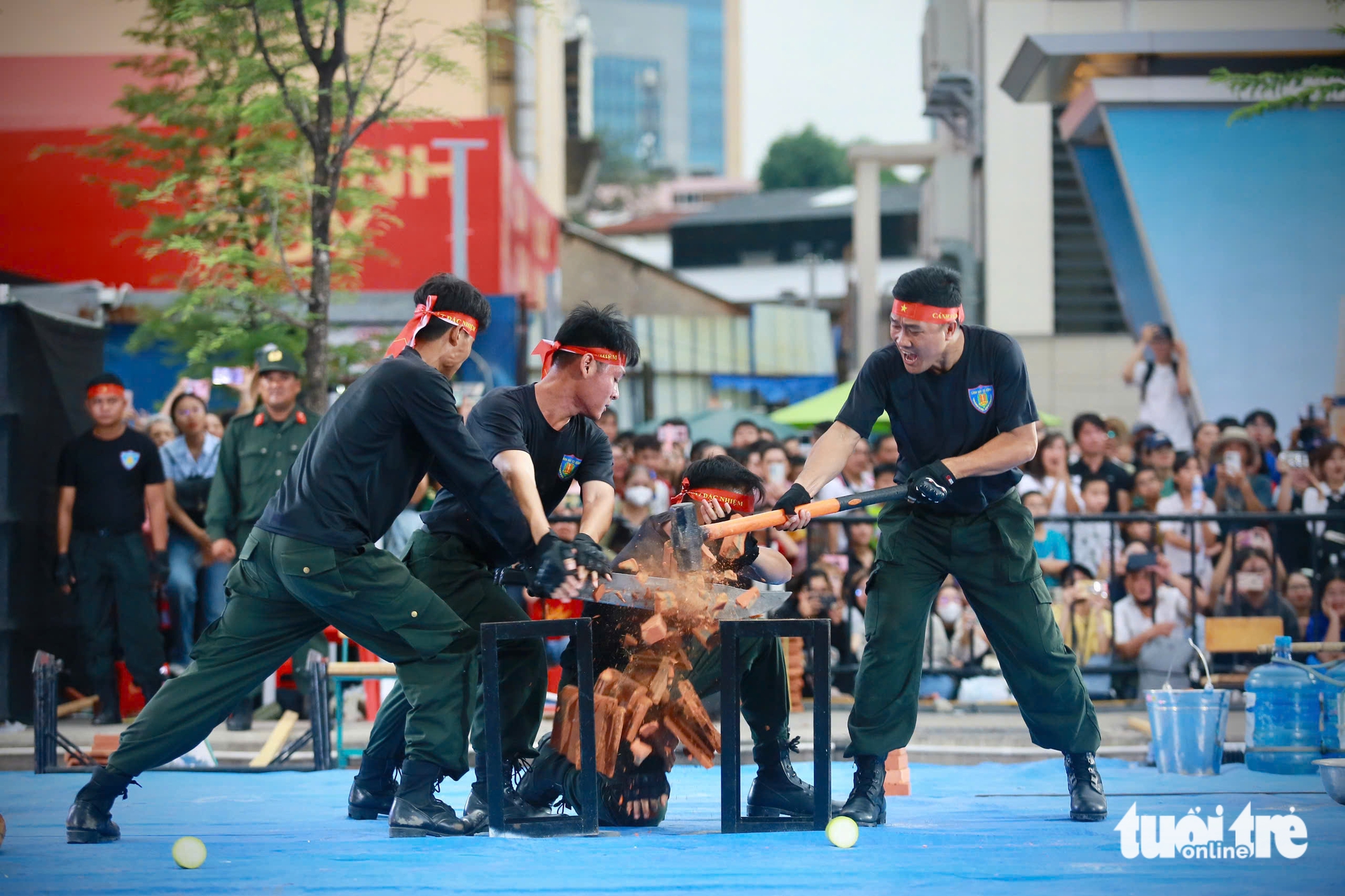 目睹胡志明市公安武术、业务表演